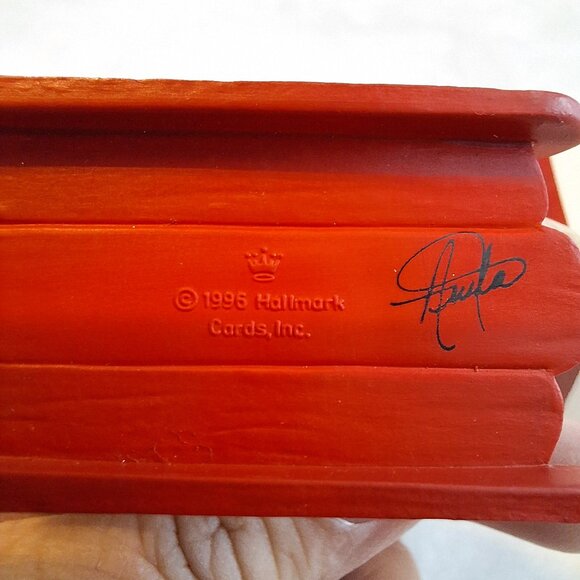 Vtg‎ Hallmark Keepsake Ornament 1996 Tuxedo Cat Black White Granddaughter 90s - Picture 6 of 7